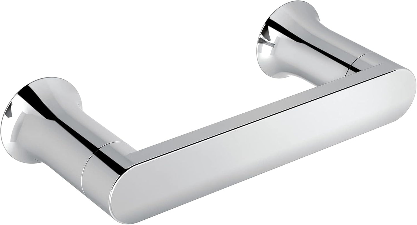 Moen Genta LX Chrome Modern Wall Mount Pivoting Toilet Paper Holder. Modern Toilet Roll Holder for Bathroom. BH3808CH