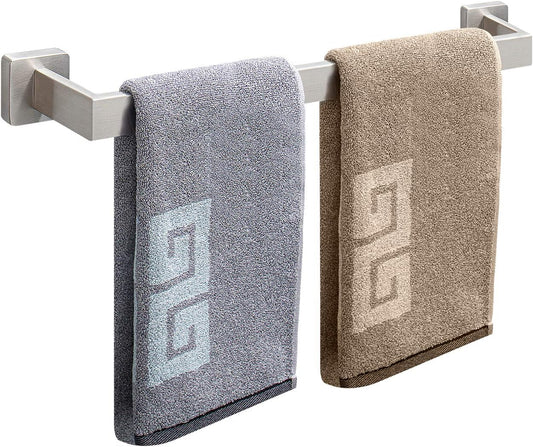 NearMoon Bathroom Towel Bar. Bath Accessories Premium Thicken Stainless Steel Square Shower Towel Rack for Bathroom. Towel Holder Wall Mounted (1 Pack. Brushed Nickel. 24 Inch)